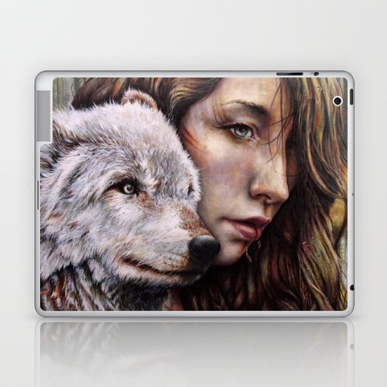 The Girl and the Wolf Laptop & iPad Skin