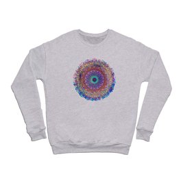 Colorful Vibrant Art - Life Glow Mandala Crewneck Sweatshirt