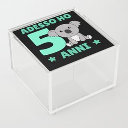 Children 5th Birthday Koala Adesso Ho 5 Anni Acrylic Box