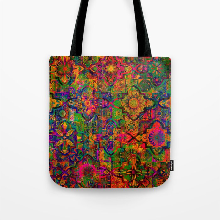 Bohemian hippie boho tie dye design Tote Bag