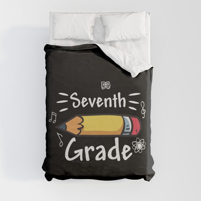 Seventh Grade Pencil Duvet Cover