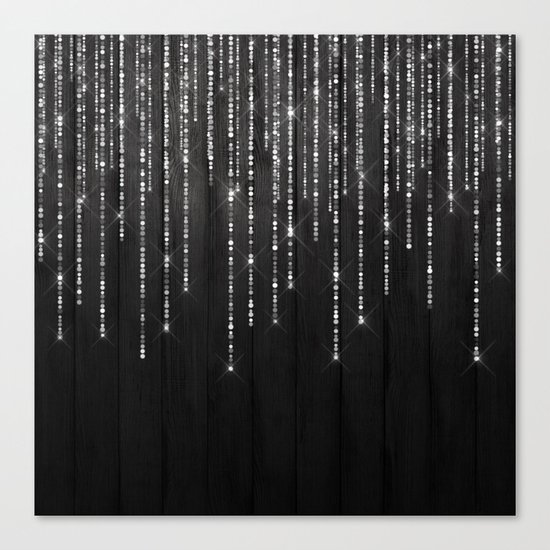 Fairy Lights on Wood 02 Canvas Print