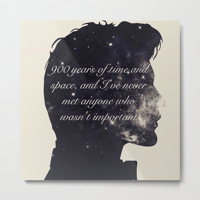Doctor Who Eleventh Doctor Quote in Space Metal Print