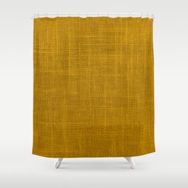 Mustard yellow texture textle pattern Shower Curtain