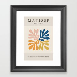 Matisse exhibition poster "The cut outs" Framed Art Print