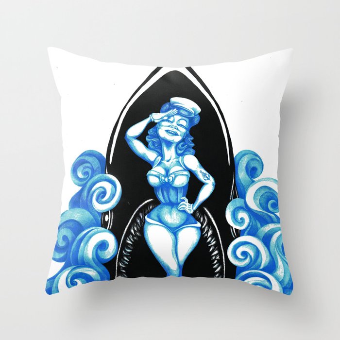 in the navy Throw Pillow