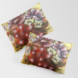 Flowers on Terracotta Plate Pillow Sham