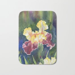 Iris Watercolor 2 Bath Mat