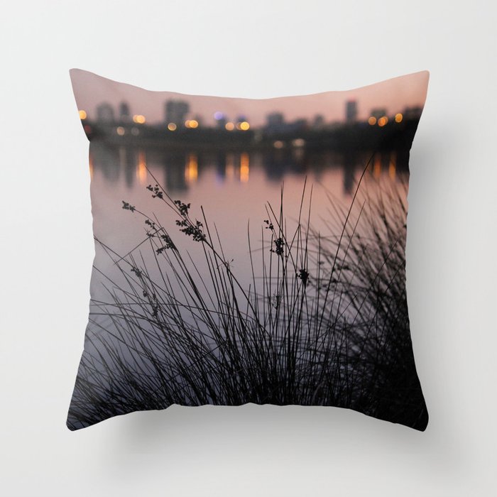 City on the Water Throw Pillow