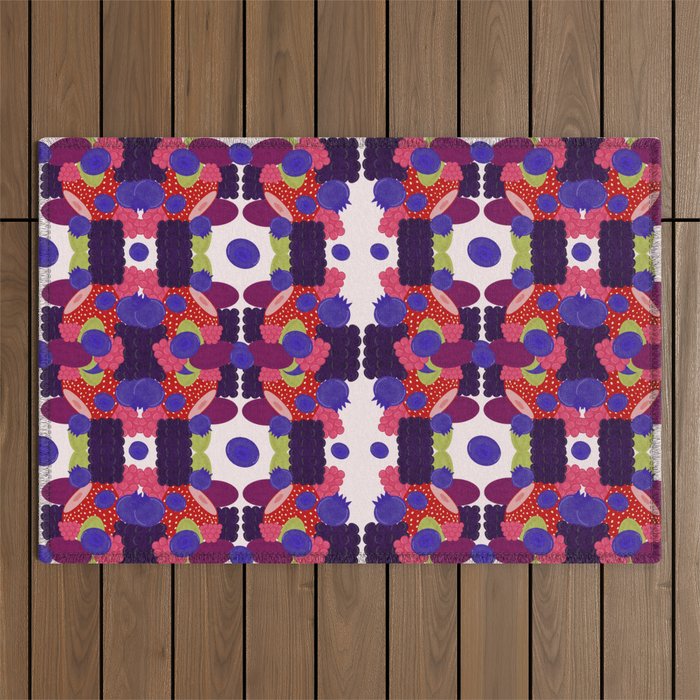 Berries Pattern Outdoor Rug