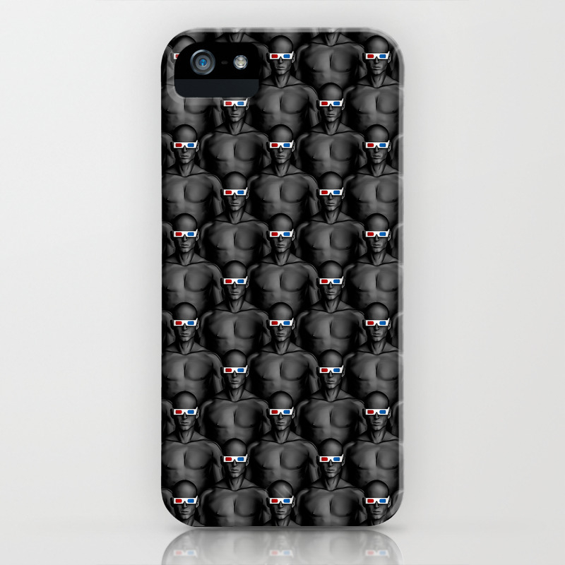 Movie Crowd 3d 3d Render Of Male Figures Wearing 3d Glasses Iphone Case By Grandeduc Society6