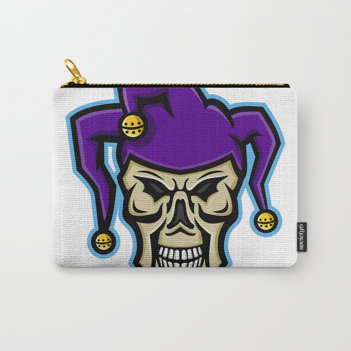 Court Jester Skull Mascot Carry-All Pouch