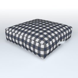 Men Gingham black grey masculine 2020 Outdoor Floor Cushion