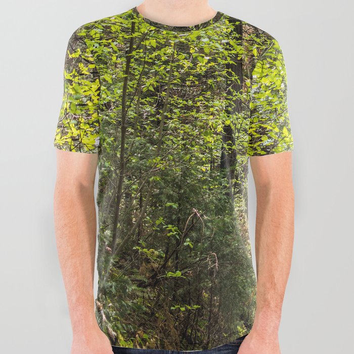 Forest Trail - Yosemite's Wawona Loop Trail All Over Graphic Tee