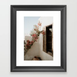 Colorful pastel flower wall | Travel photography print from Morocco | Framed art print Framed Art Print