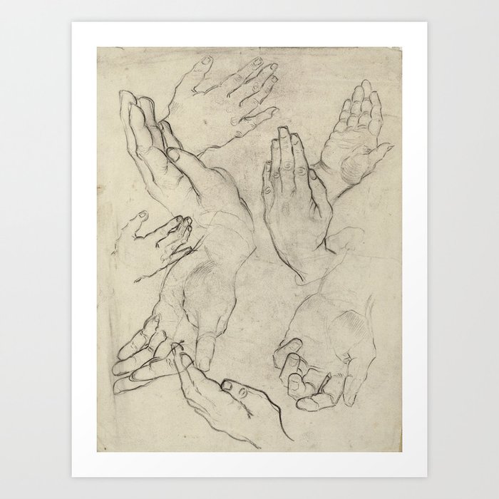 Hands : Vincent Van Gogh Hand Technique Art Print