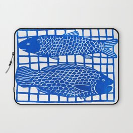 Grilled Fish: Blue Laptop Sleeve
