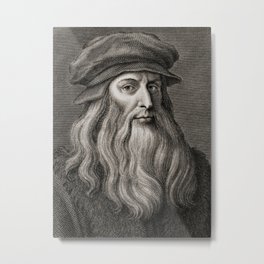 Leonardo da Vinci Metal Print | Vinci, People, Landscape, Illustration, Oil, Da, Popular, Leonardo, Fineart, Beard 