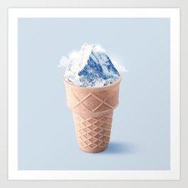Ice cream Mountain Art Print