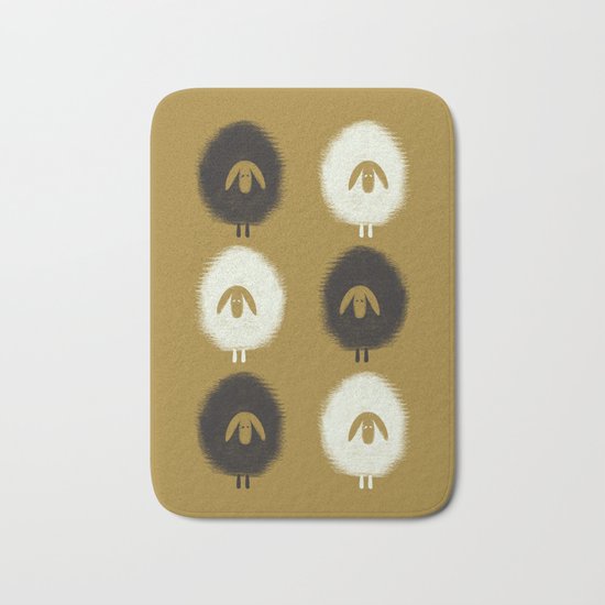 Sheep ochre Bath Mat