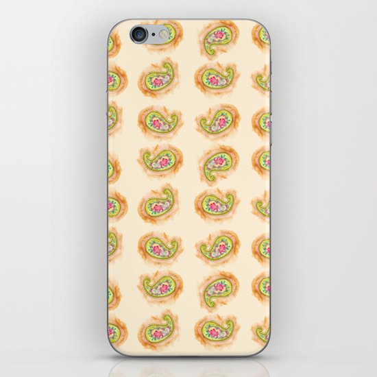 Paisley Watercolor in Tea (tan brown) iPhone & iPod Skin