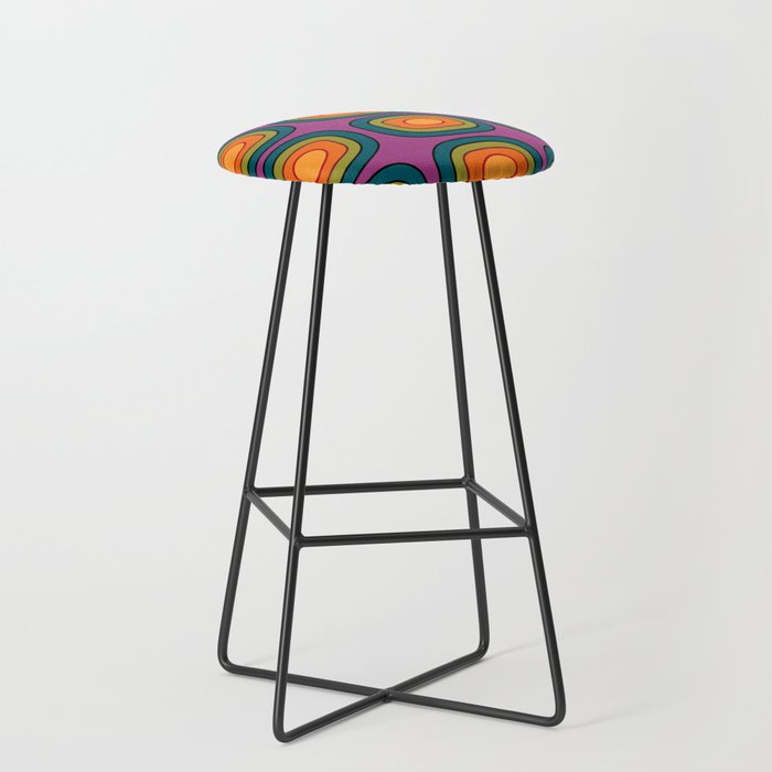 Reto Concentric Circle Pattern 424 Bar Stool