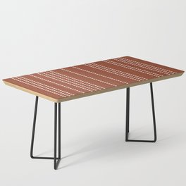 Ethnic Spotted Stripes in Dark Terracotta Coffee Table