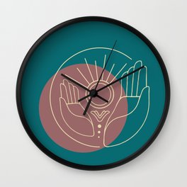 With Open Hands Wall Clock