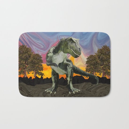 Tyrannosaurus Rex at the Twilight Hour Bath Mat