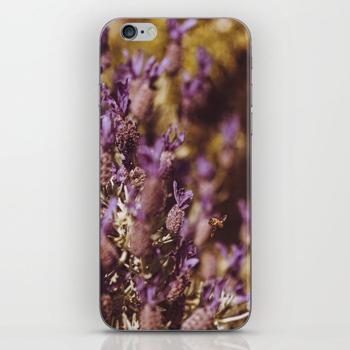 honey bee and french lavender iPhone Skin