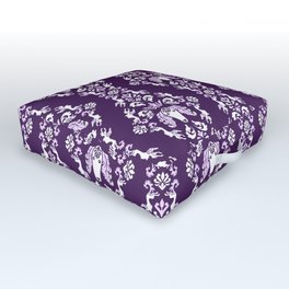 The Spirit of Saluki Damask (Purple) Outdoor Floor Cushion
