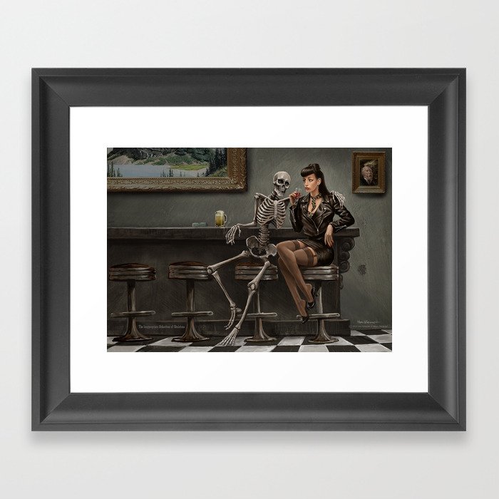 The Inappropriate Behaviour of Skeletons Framed Art Print