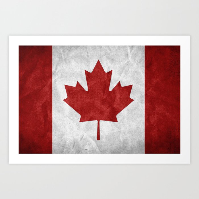 Canada Grunge Flag Art Print