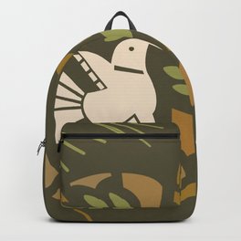 Green Pine Forest Peace Dove Backpack