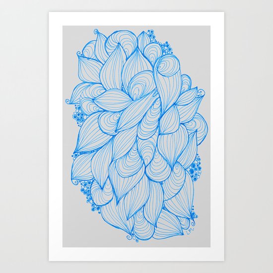 Blue Movement Art Print