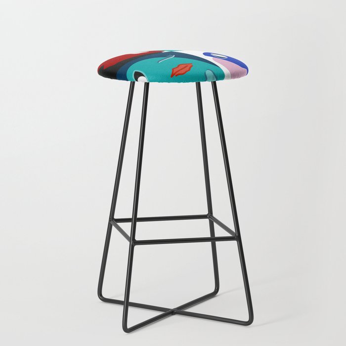 When I'm lost in thought patchwork 3 Bar Stool