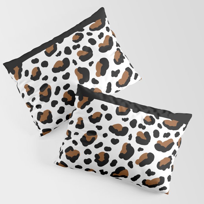 Black & White W/ Brown Leopard Pillow Sham