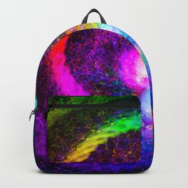 Spiral tie dye light painting Backpack