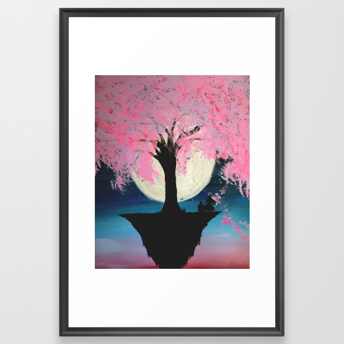 Cherry Blossom Galaxy  Framed Art Print