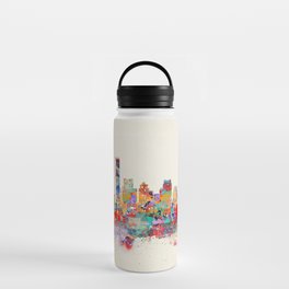Boston city watercolor Water Bottle