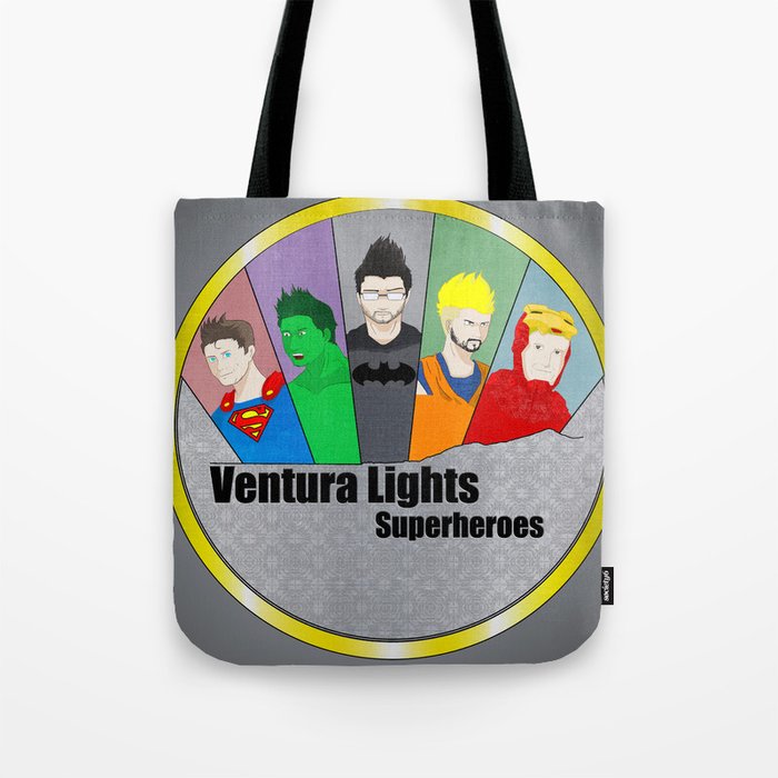 Ventura Lights Superheroes Badge Tote Bag