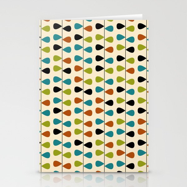 Colorful mid century plant decor 1 Stationery Cards