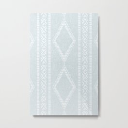 oceania diamond stripes - coastal blue Metal Print | Graphicdesign, Carolinablue, Bohodecor, Diamonds, Woven, Island, Polynesian, Beachhouse, Bohodiamonds, Skyblue 