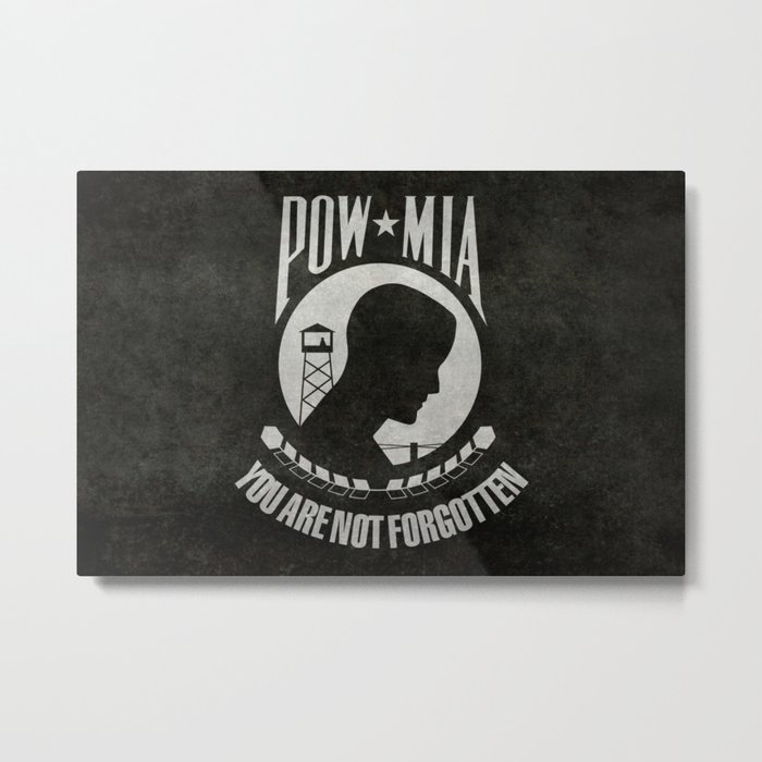 POW MIA Flag - Prisoner of War Missing in Action Metal Print