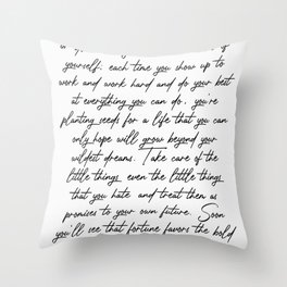 Quotes Home Art Each time you make a good decision or Throw Pillow