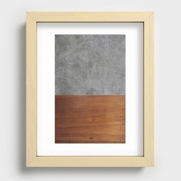 Concrete and Wood Luxury Recessed Framed Print