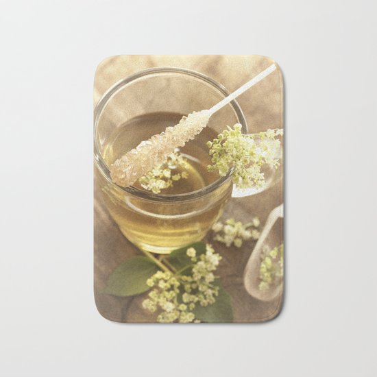 Elder Tea Still life for kitchen Bath Mat
