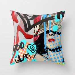 Too Glam Throw Pillow