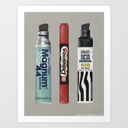 Markers: Magnum + Sakura + Pilot Art Print
