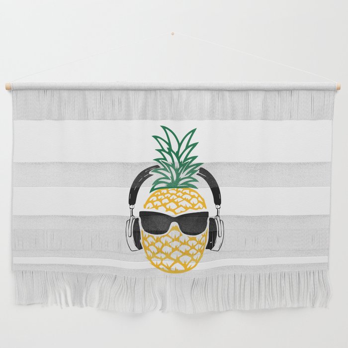 Cool Music Lover Pineapple Design  Wall Hanging